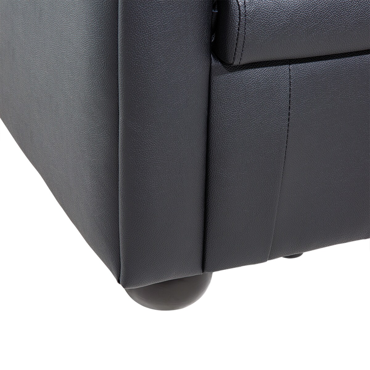 Fotel CHESTERFIELD Skóra naturalna Czarny