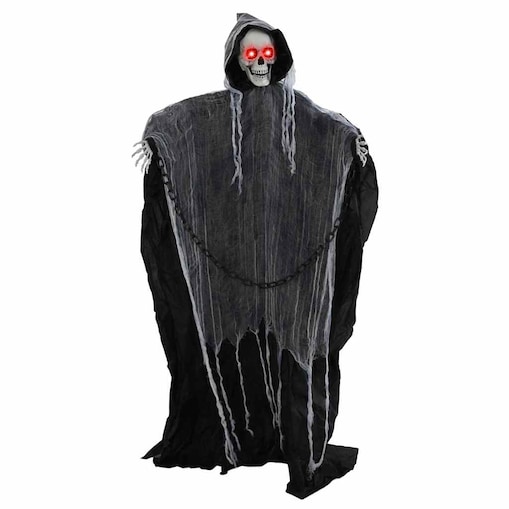vidaXL Halloween Grim Reaper Czarny 60 x 60 x 155 cm Poliester