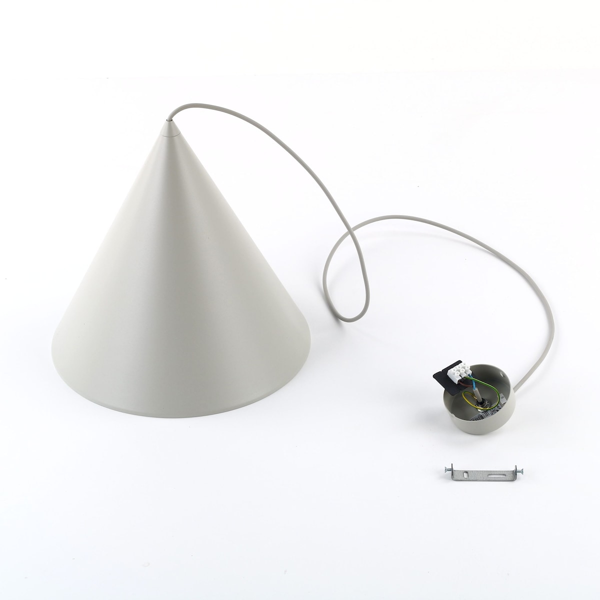 Lampa wisząca TK Lighting CONO BEIGE 10056 beżowa E27 LED stylowa do salonu i jadalni