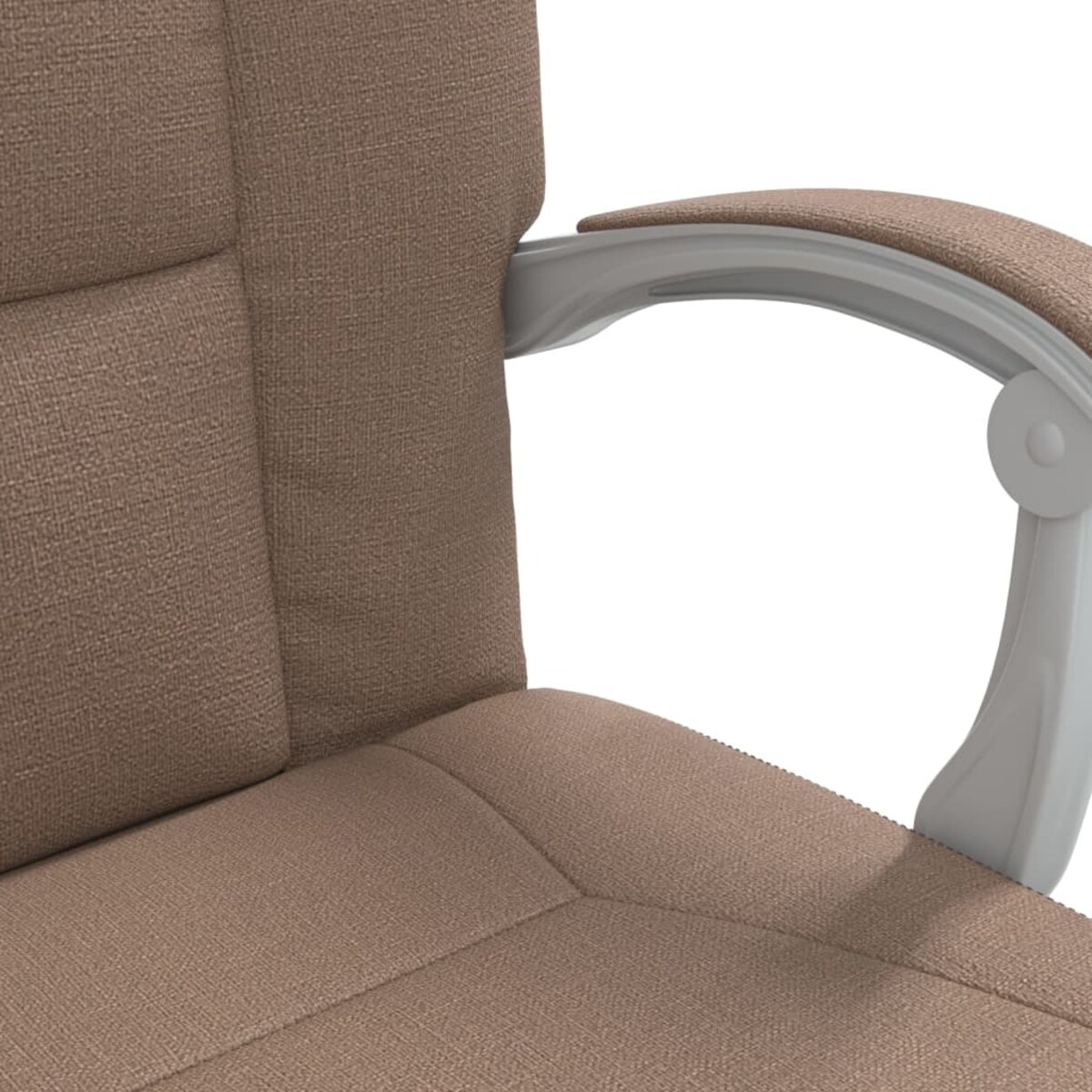 vidaXL Rozkładany fotel biurowy, brązowy, obity tkaniną