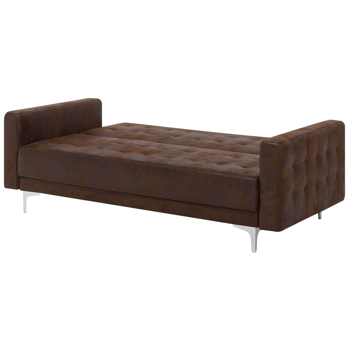 Zestaw wypoczynkowy 5-osobowy ekoskóra brązowy ABERDEEN