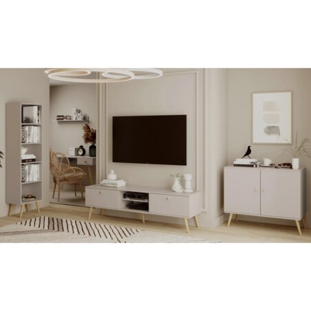 Komoda LEBEL z drzwiczkami 100cm kaszmirowa