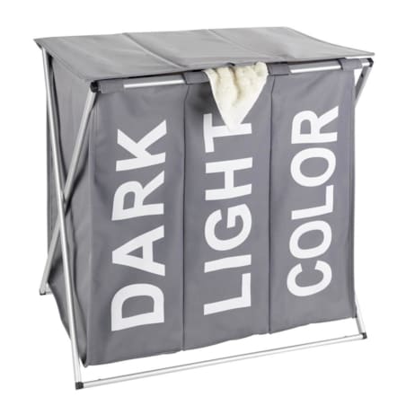 Kosz trójkomorowy, składany pojemnik na pranie TRIO TOP - 57 x 57 x 38, WENKO