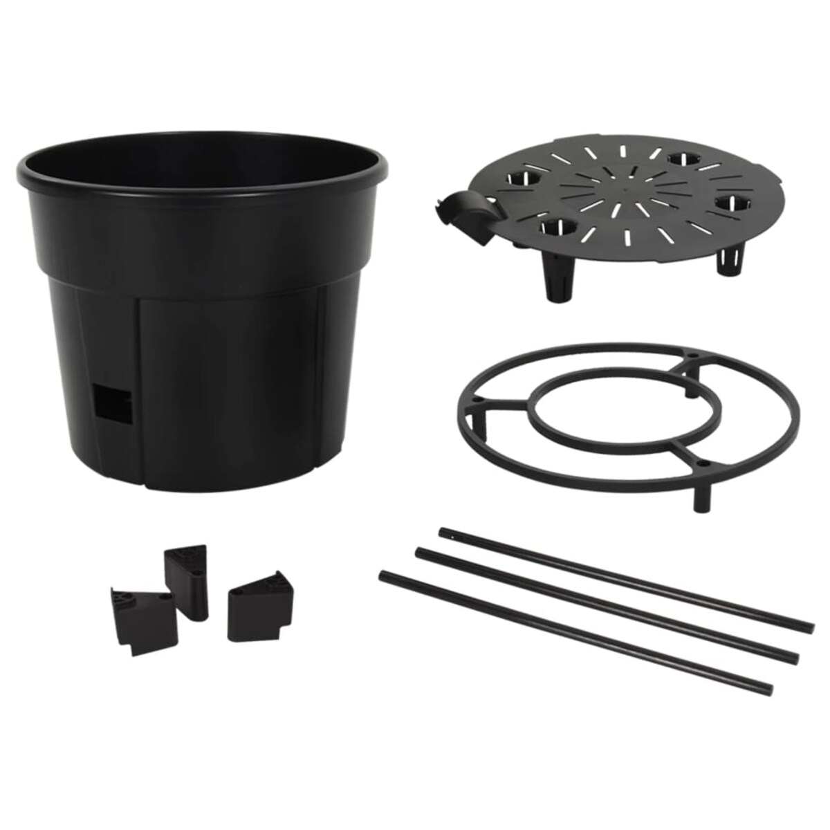 vidaXL Doniczka na pomidory, antracytowa, Ø39x150 cm, polipropylen