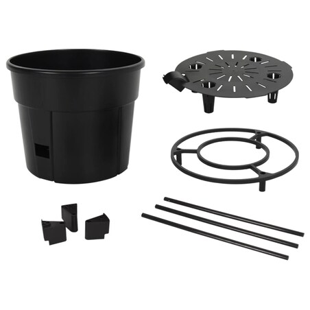 vidaXL Doniczka na pomidory, antracytowa, Ø39x150 cm, polipropylen