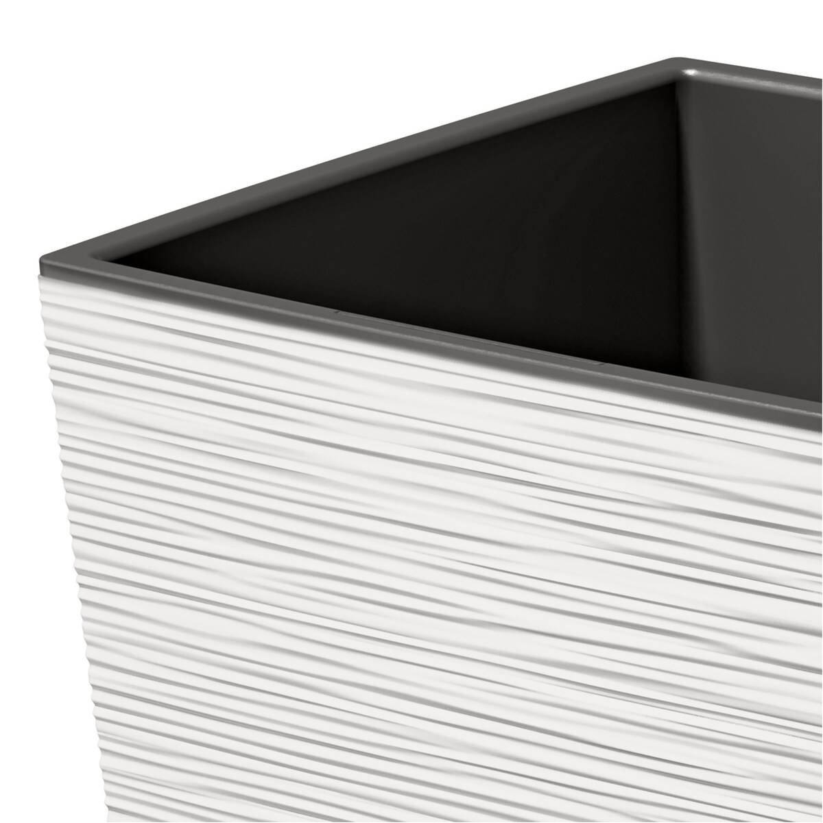 Doniczka Donica Ogrodowa 29,5 Cm Kwadratowa Na Taras Do Ogrodu Domu Biała