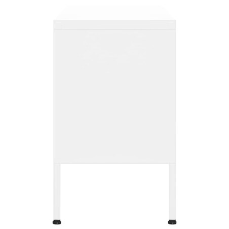 vidaXL Szafka pod telewizor, biała, 105x35x50 cm, stalowa