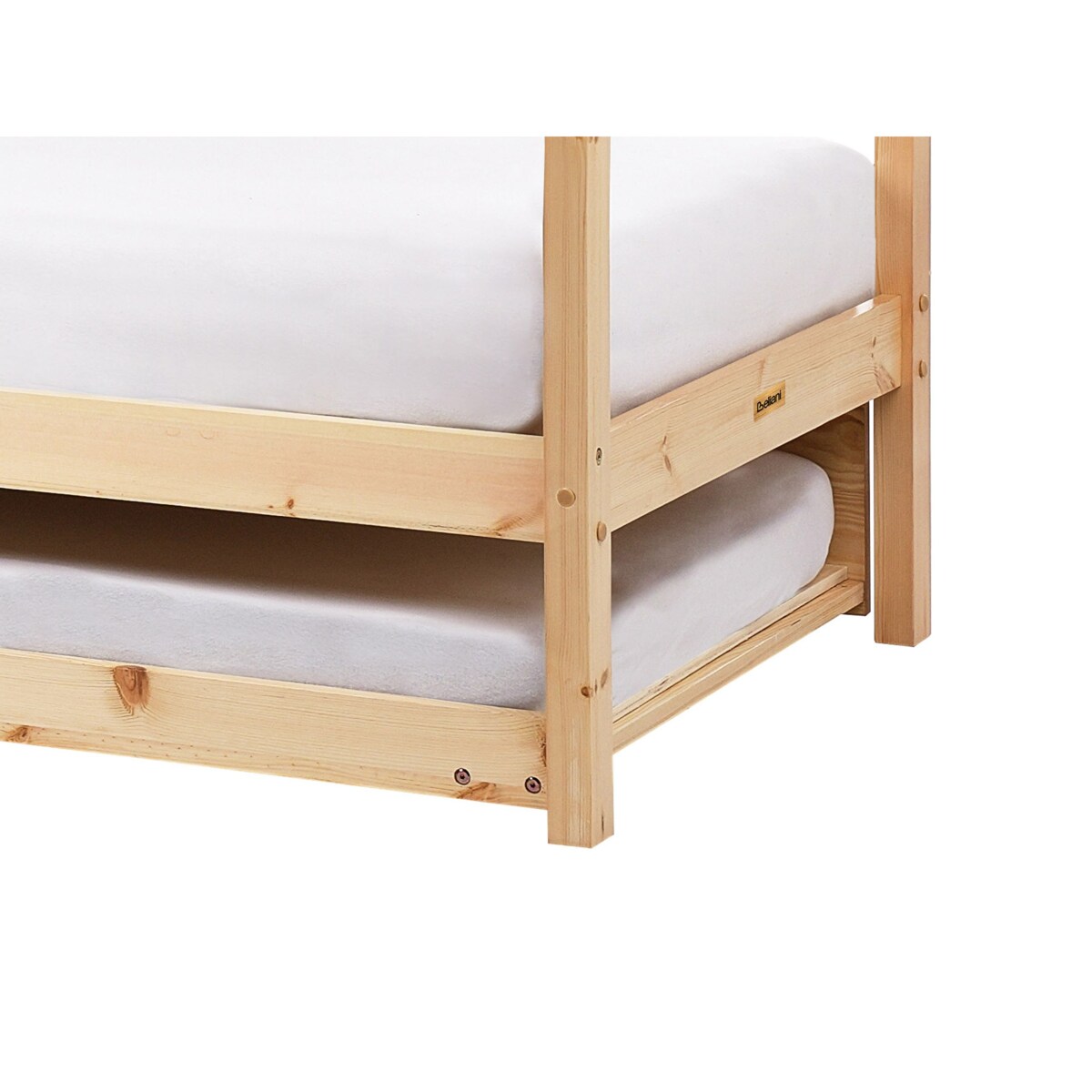 Łóżko wysuwane Drewno sosnowe CRILLON 90 x 200 cm Jasnobrązowy