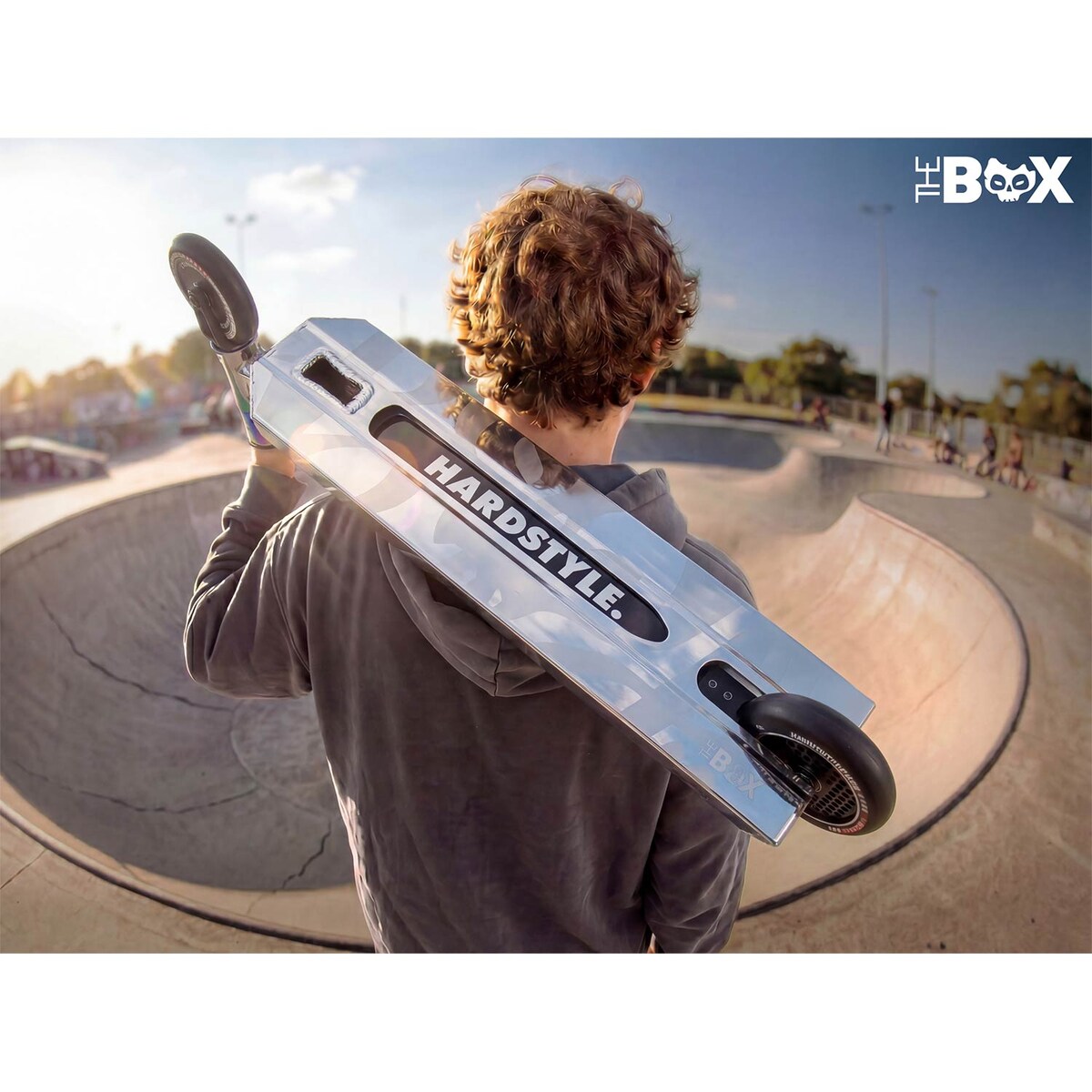 Hulajnoga wyczynowa Soke Box SCS ABEC-9 Max Deck 140x553mm XXL zestaw chrom
