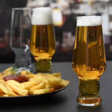 Szklanki do Piwa Rzemieślniczego Krosno Splendour Zwężane Ozdobne Zestaw