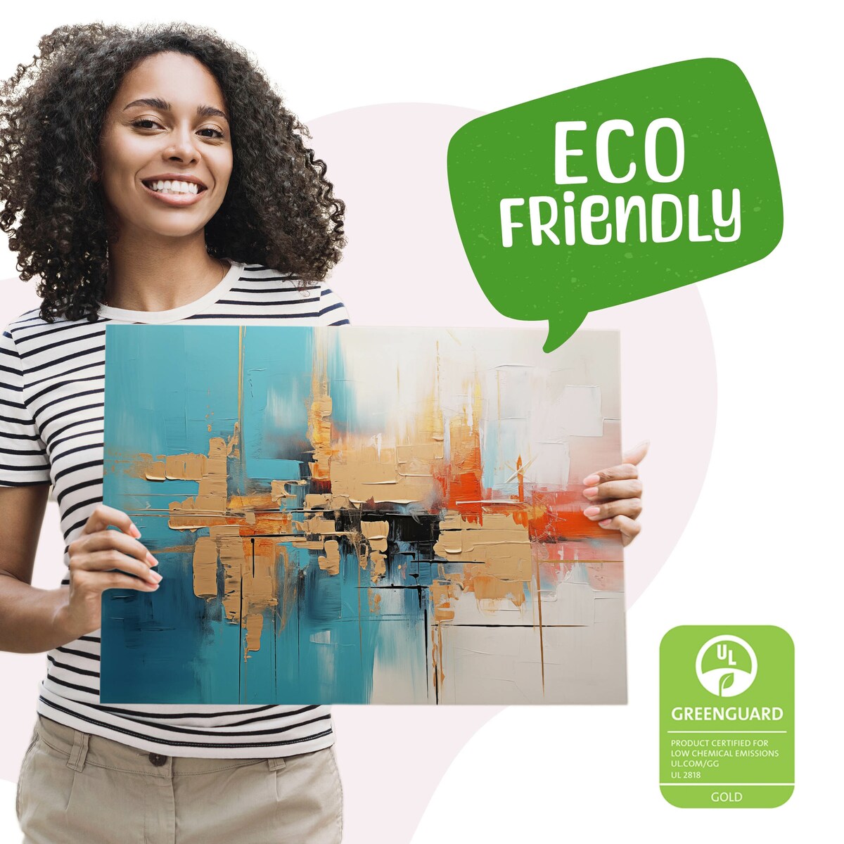 Obraz Canvas Do Salonu Abstrakcja Elementy Złota Styl Glamour 120x80cm