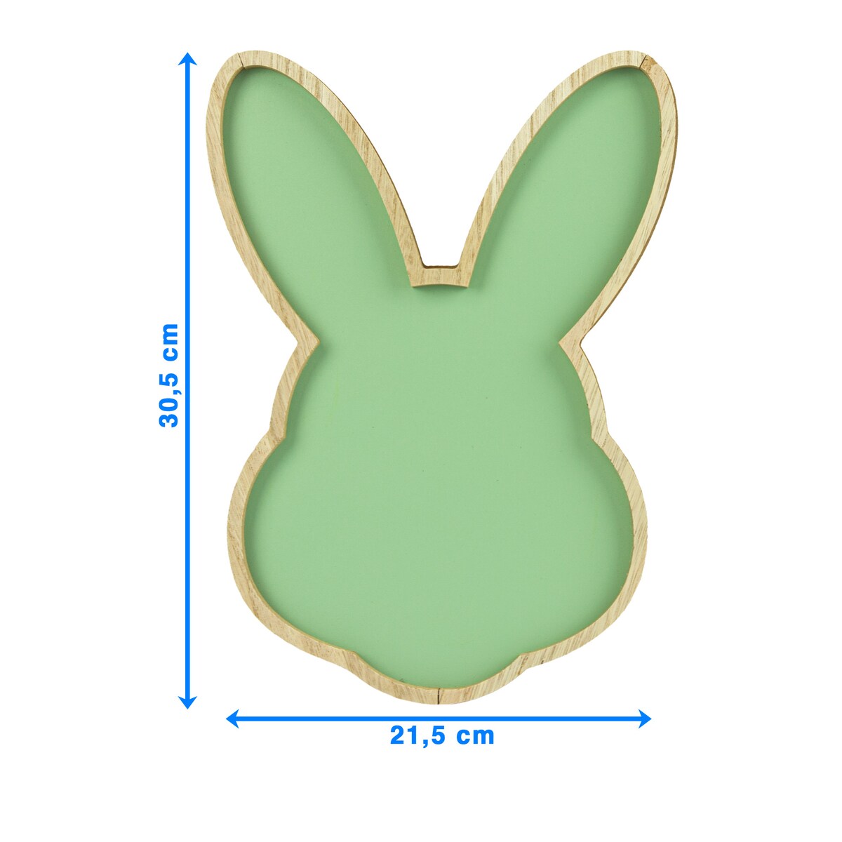 Podstawka Wielkanocna Tacka Zając Królik Dekoracja Zielony 30,5X21,5 Cm