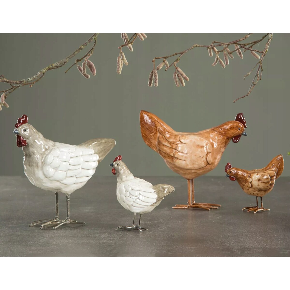 KOGUT FIGURKA WIELKANOCNA kura kurczak do domu salonu na Wielkanoc 2 szt