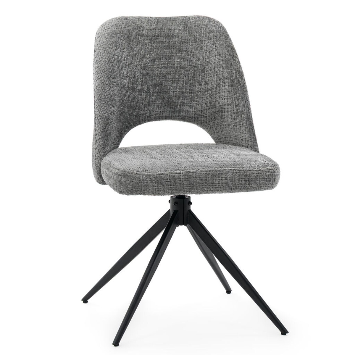 Krzesło obrotowe tapicerowane MILO II ciemny szary do salonu jadalni kuchni