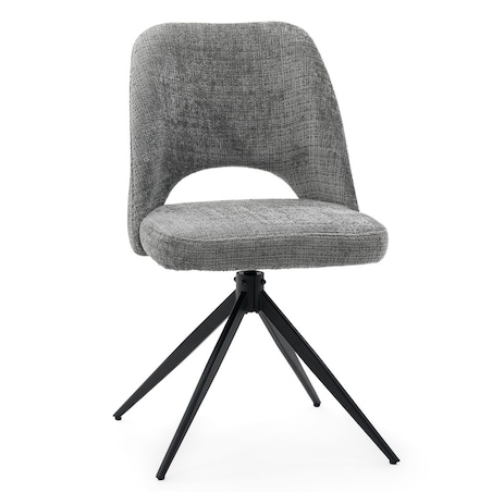 Krzesło obrotowe tapicerowane MILO II ciemny szary do salonu jadalni kuchni