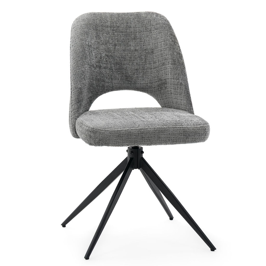 Krzesło obrotowe tapicerowane MILO II ciemny szary do salonu jadalni kuchni