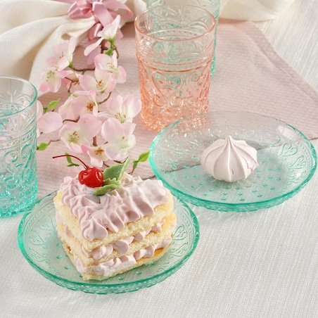 VILLA ITALIA Szklanka różowa 250 ml 10 cm FIORINO