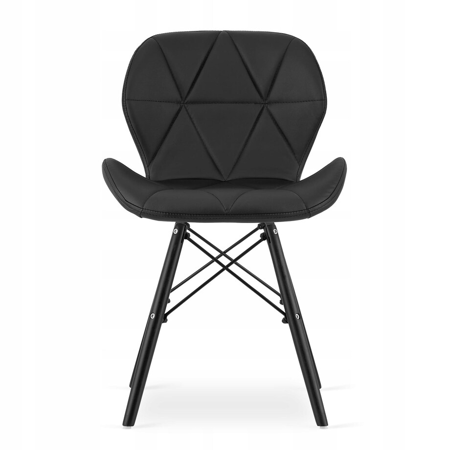 Zestaw Stół+ 2 Krzesła Czarne Do Jadalni Kuchni Salonu Biura Okrągły Czarny