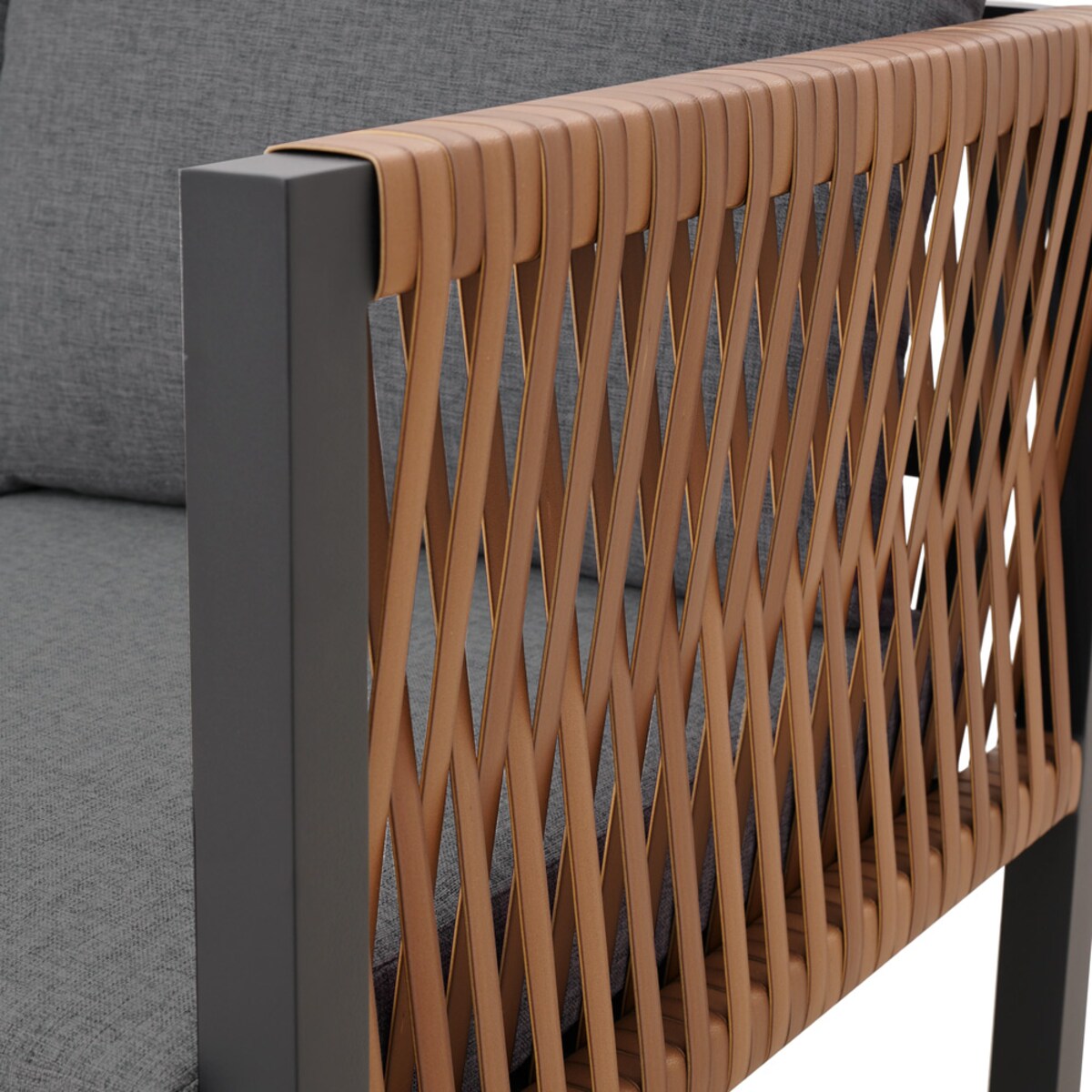 Zestaw mebli ogrodowych, jadalnianych Texas z narożnikiem szary