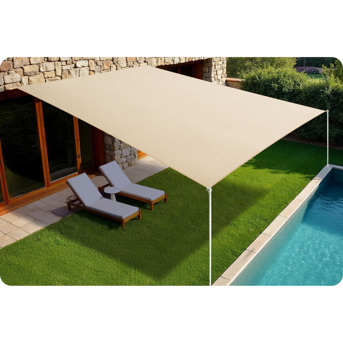 Żagiel przeciwsłoneczny ogrodowy na taras wodoodporny 488501 Plonos