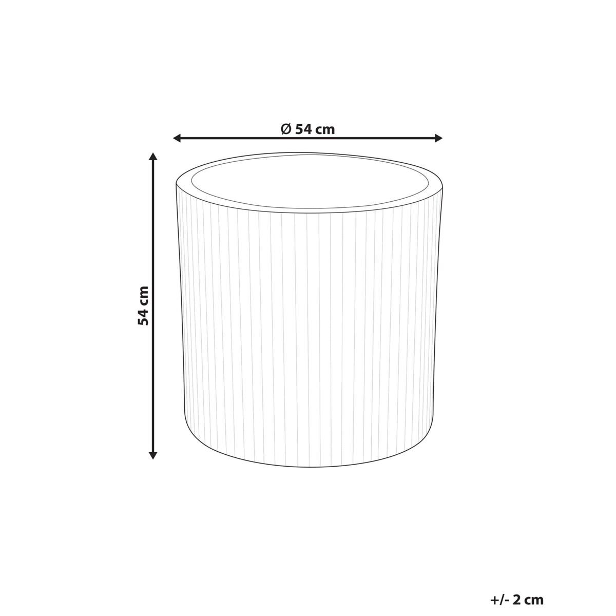 Doniczka OREOI Ceramika 55 cm Grafitowy