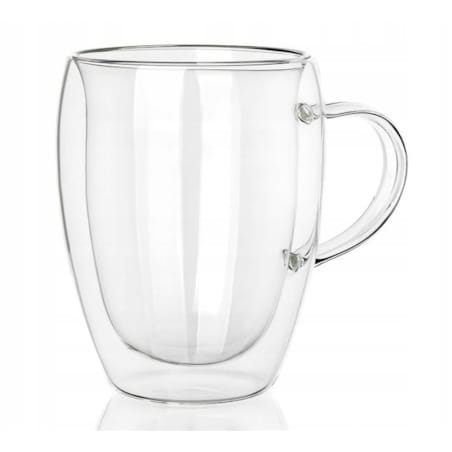 2x SZKLANKA 350 ml kubek termiczny na kawę herbatę podwójna ścianka szkło