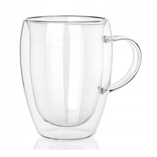 2x SZKLANKA 350 ml kubek termiczny na kawę herbatę podwójna ścianka szkło