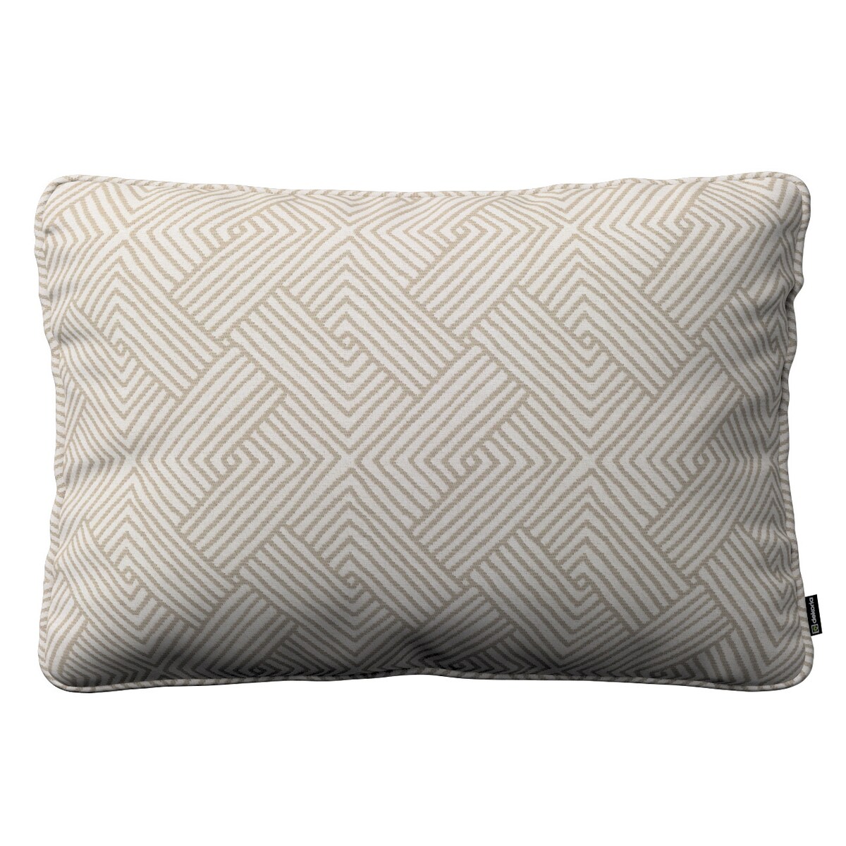 Poszewka Gabi na poduszkę prostokątna 60x40 beżowo-kremowe geometryczne wzory