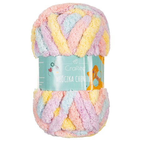 Włóczka do wyplatania szydełkowania plecenia Chenille 20 mm pastelowa #14