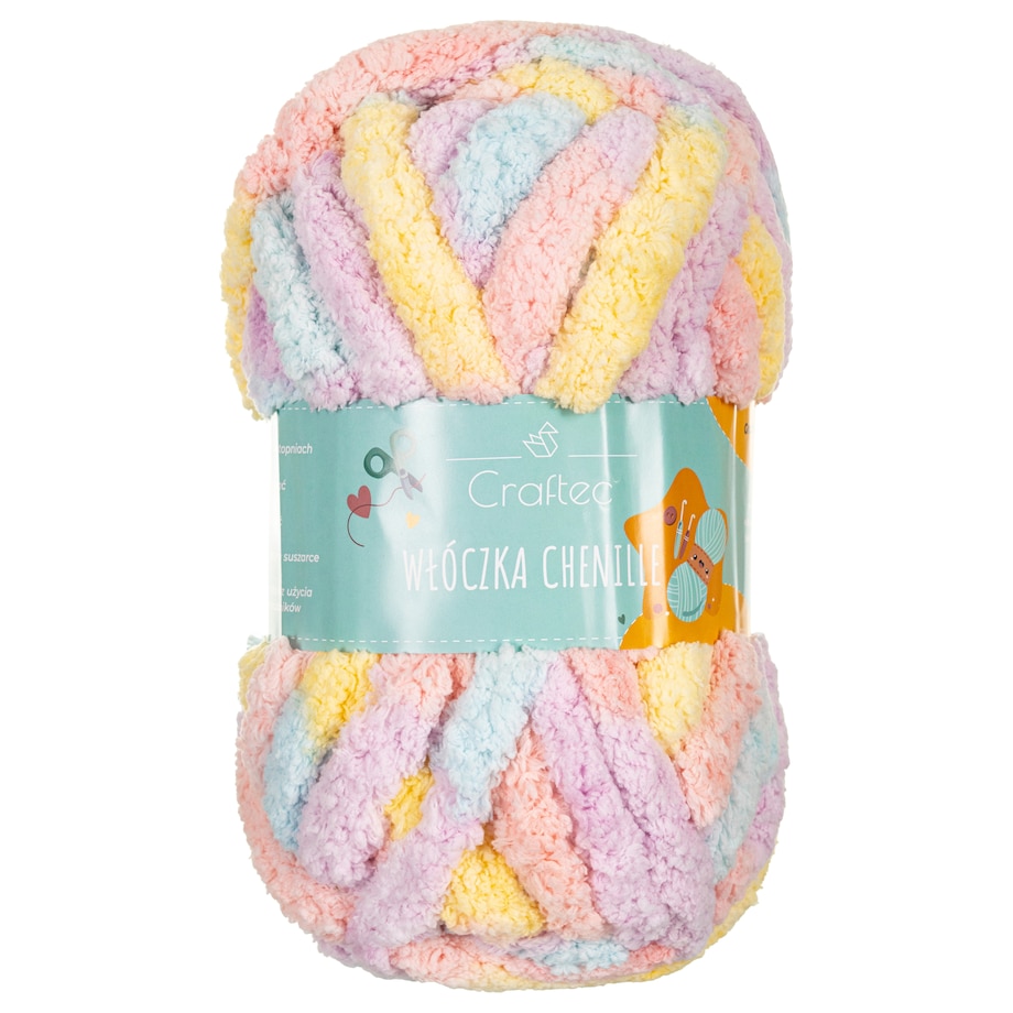 Włóczka do wyplatania szydełkowania plecenia Chenille 20 mm pastelowa #14