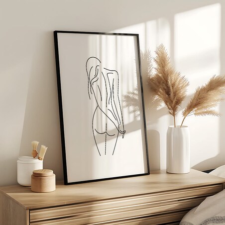 plakat line art female body 2 30x40 cm