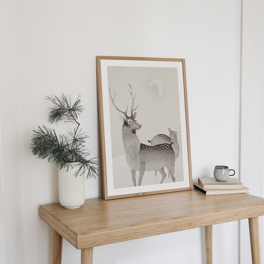 Plakat Jeleń i sarna 21x30cm