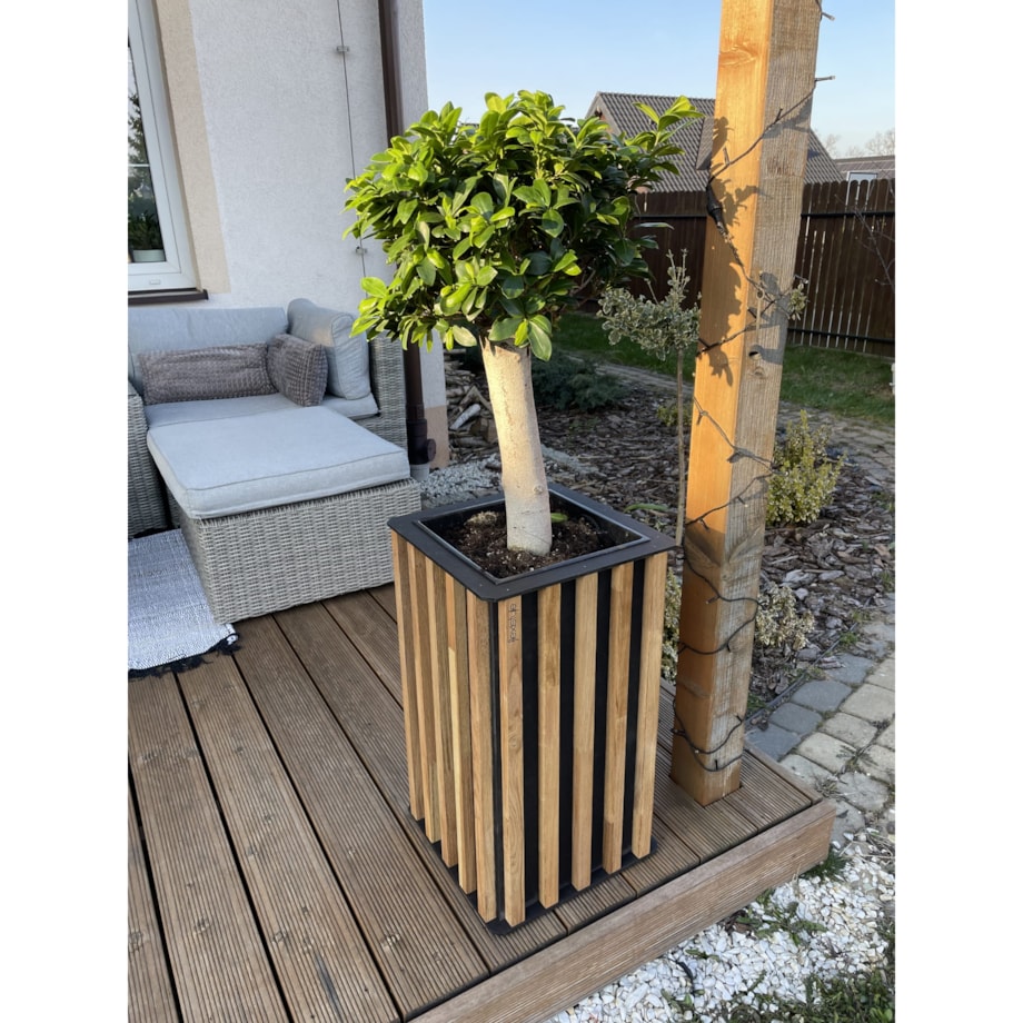 Donica drewniana Lamele 35x60 cm