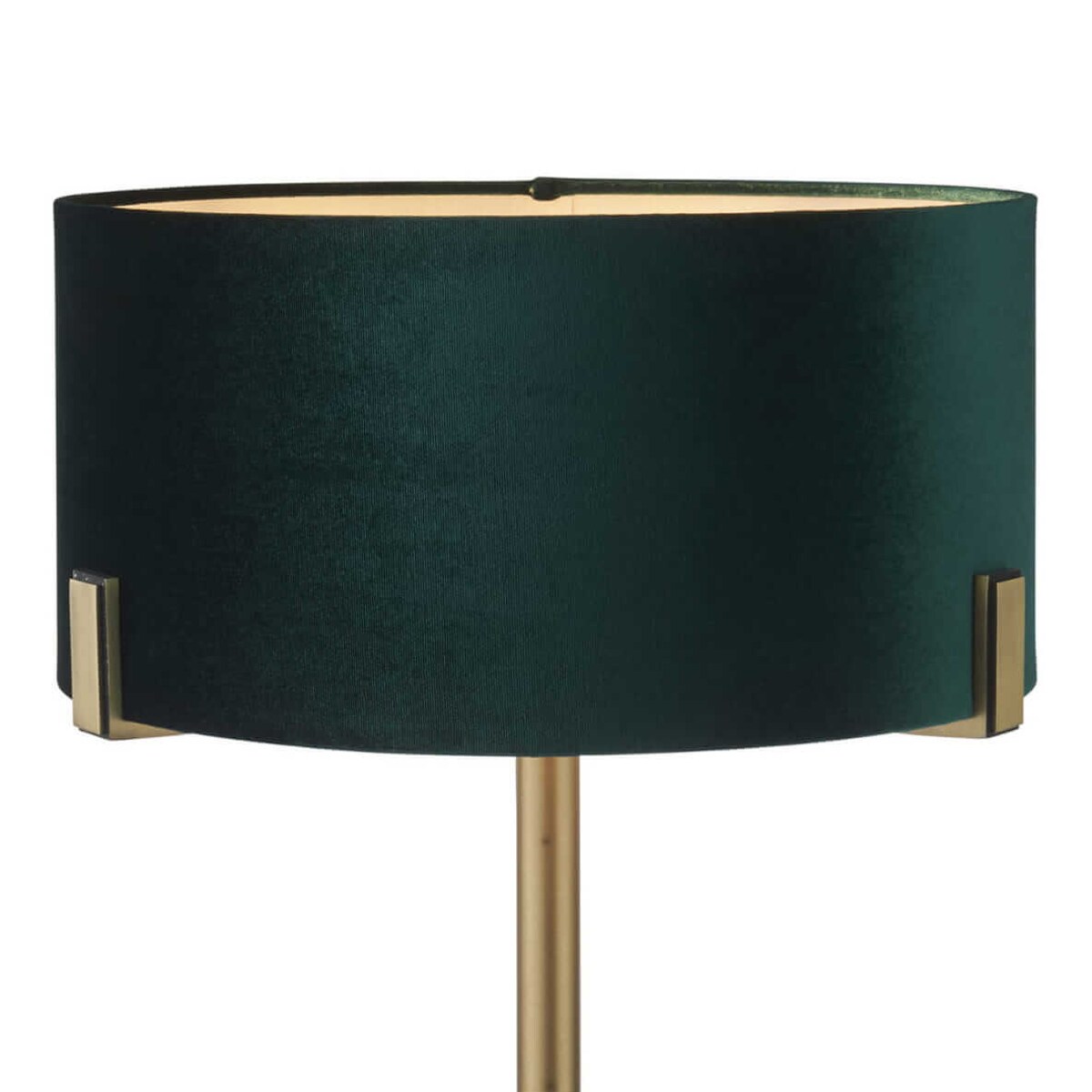 Abażurowa lampa stołowa Hayfield 95837 Endon do biura mosiądz zielona