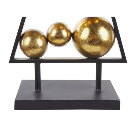 Figurka choinka metalowa czarno-złota RANUA