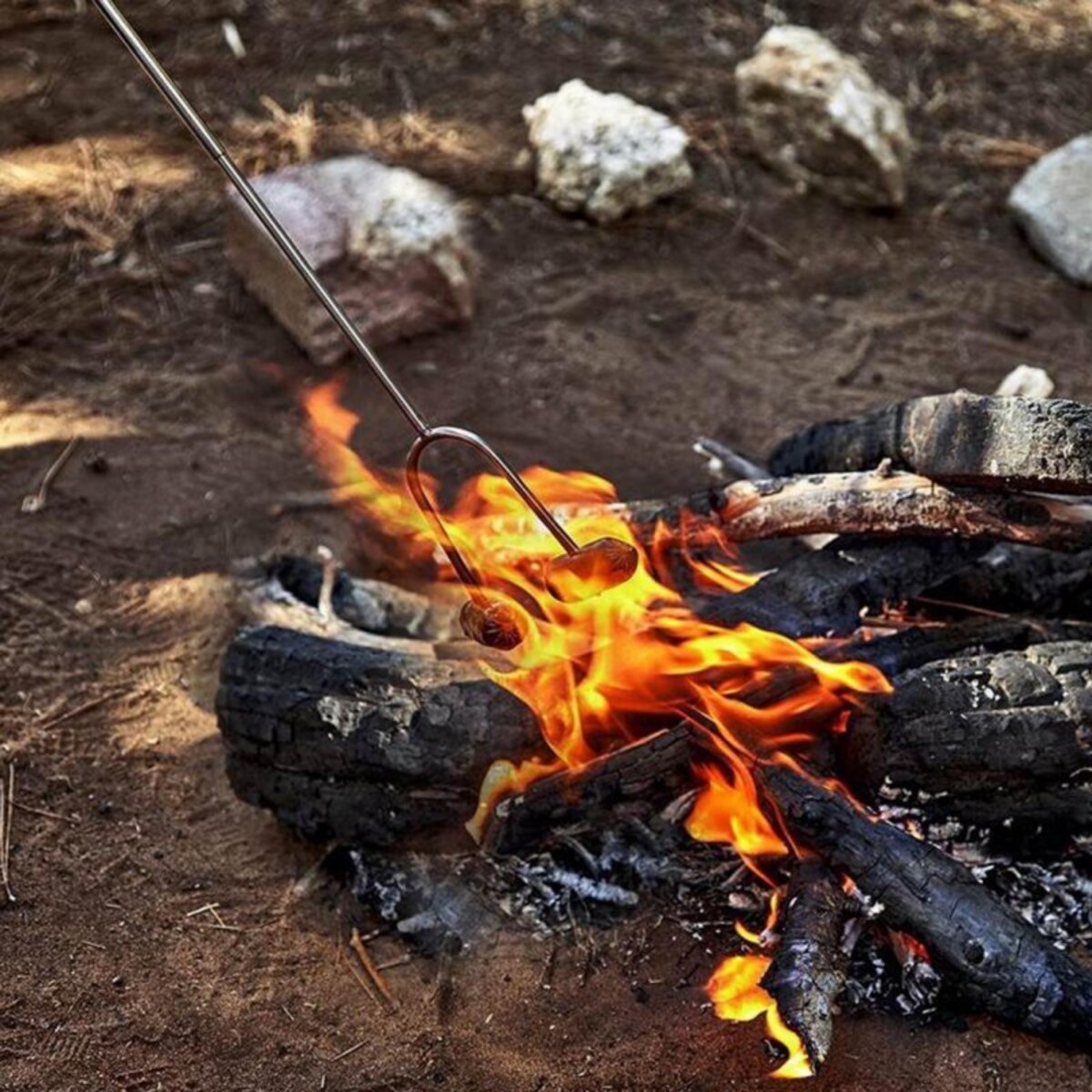 Widelec Kij Teleskopowy Do Ogniska Pieczenia Kiełbasek 4 Szt.