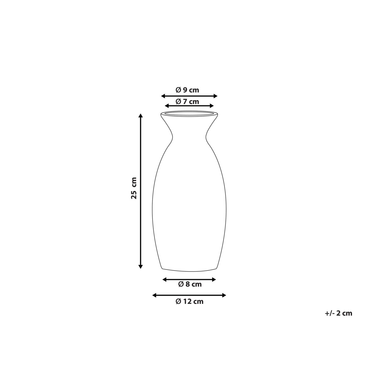 Wazon na kwiaty ceramiczny biało-niebieski CHALCIS