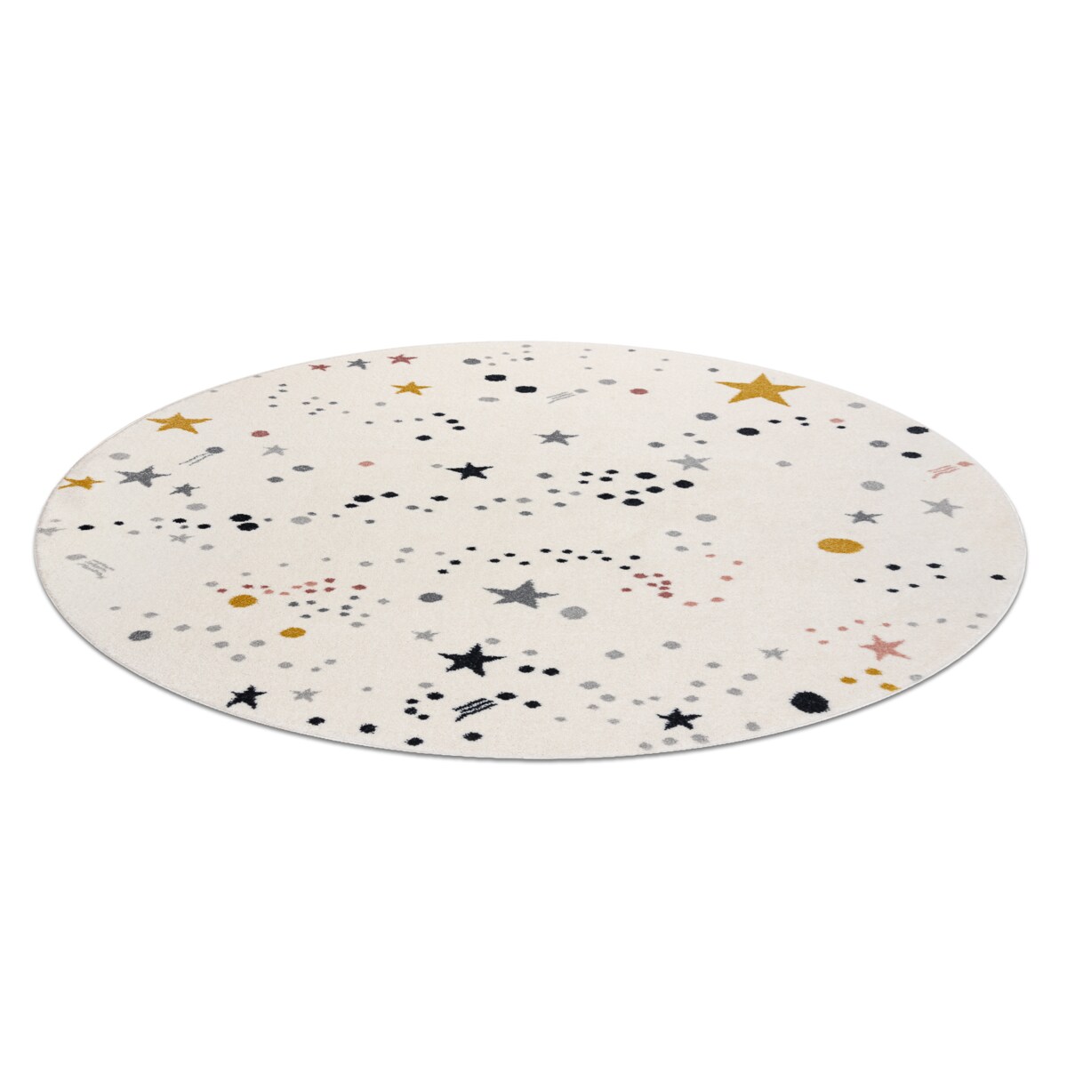 Dywan KIDDO 5308 koło krem gwiazdki dla koło 120 cm