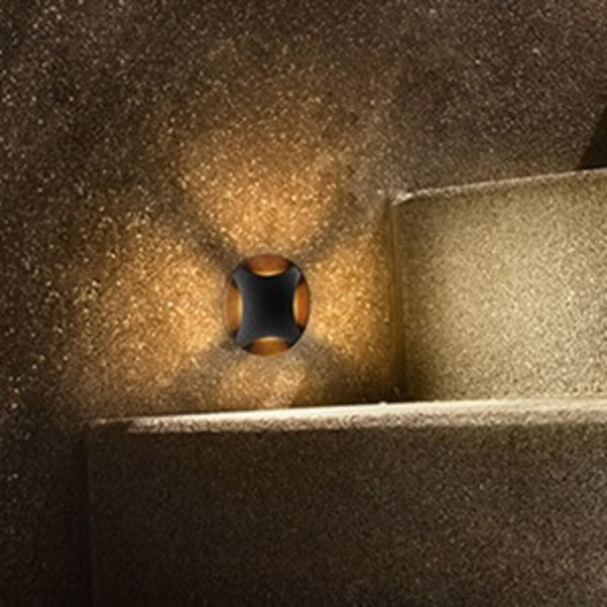 Lampa schodowa wpuszczana Biscotti O036-L3B3K LED 3W IP54 czarna, Maytoni