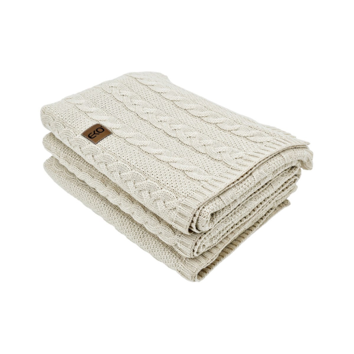 Koc dzianinowy bawełniany 200x220 cm – VENEZIA200 LATTE