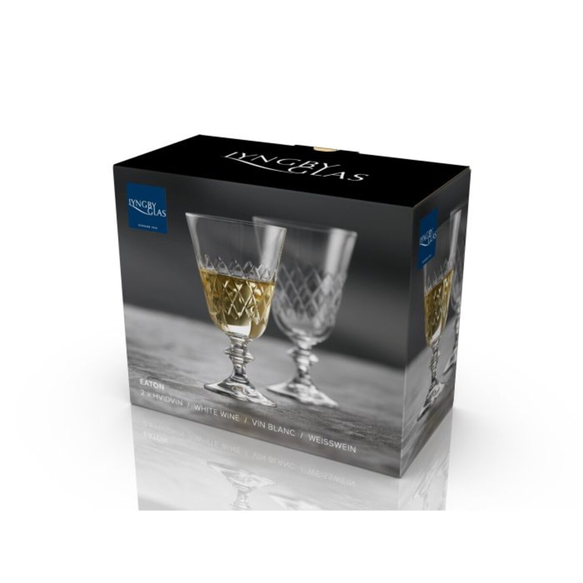 Kieliszki do białego wina ze szkła kryształowego Eaton 230 ml 2 sztuki 36238