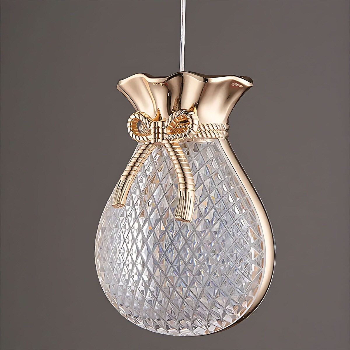 Lampa Sufitowa Wisząca Lhj107-1Cp Gold Złoty, Różowe Złoto, Metal