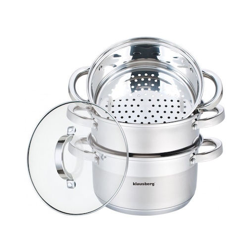 Klausberg garnki do gotowania na parze 24cm 4 elementy KB7145