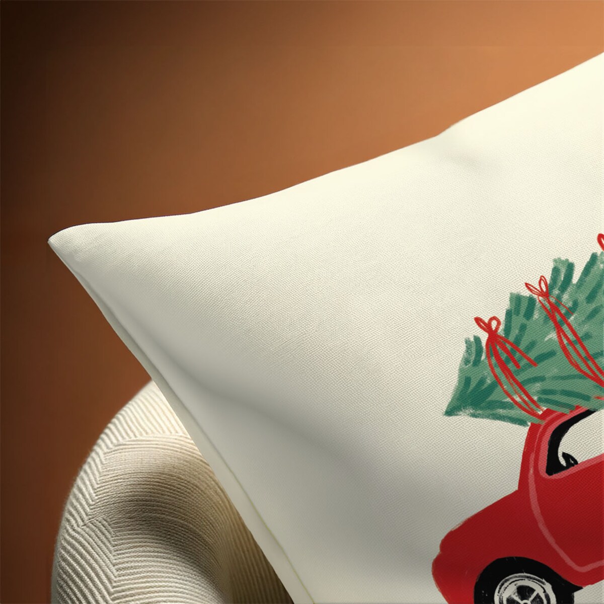 Poduszka świąteczna - Samochód Merry Christmas 45x45 cm
