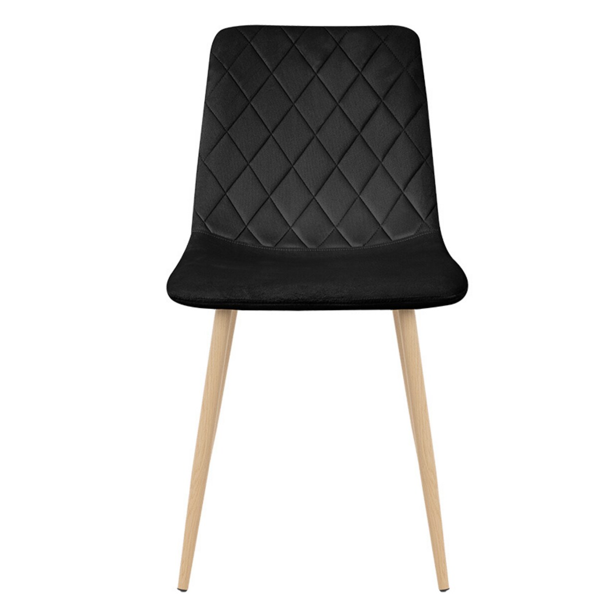 Krzesło tapicerowane welurowe do salonu kuchni jadalni velvet loft czarne jasne nogi