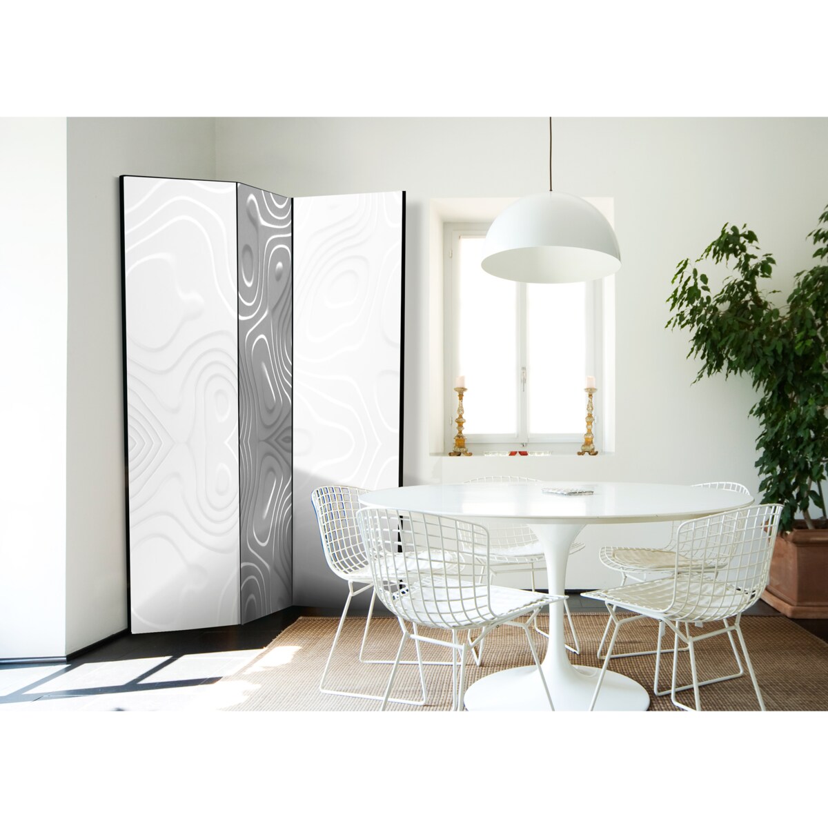 Parawan Jednostronny Białe Fale 135x172cm