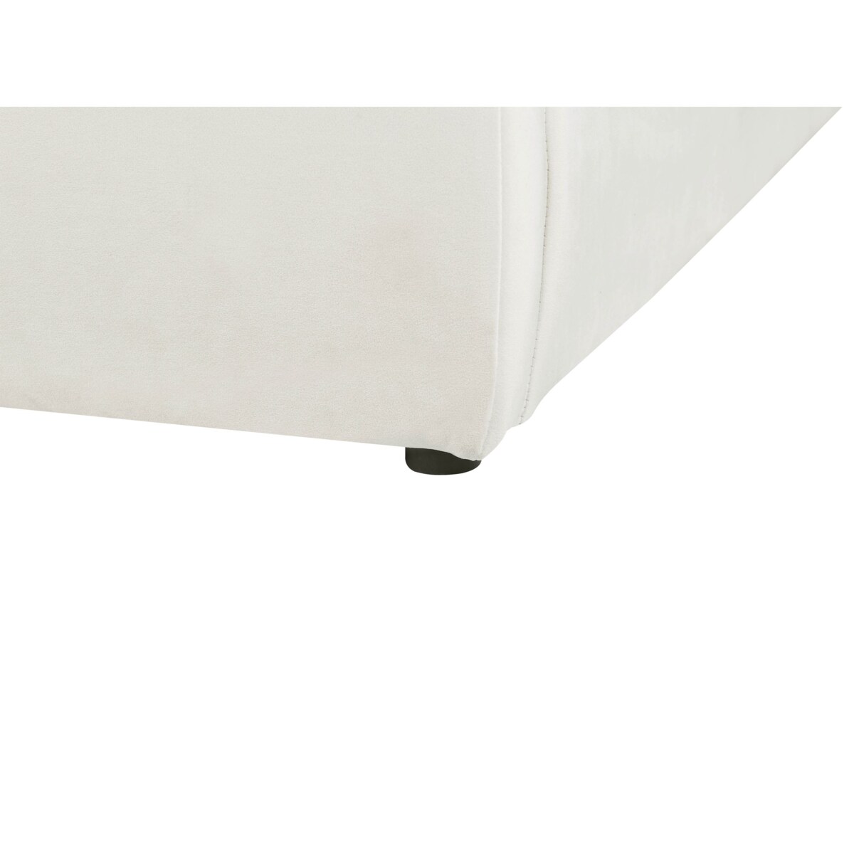 Łóżko Welur BAJONNA 180 x 200 cm Złamana biel