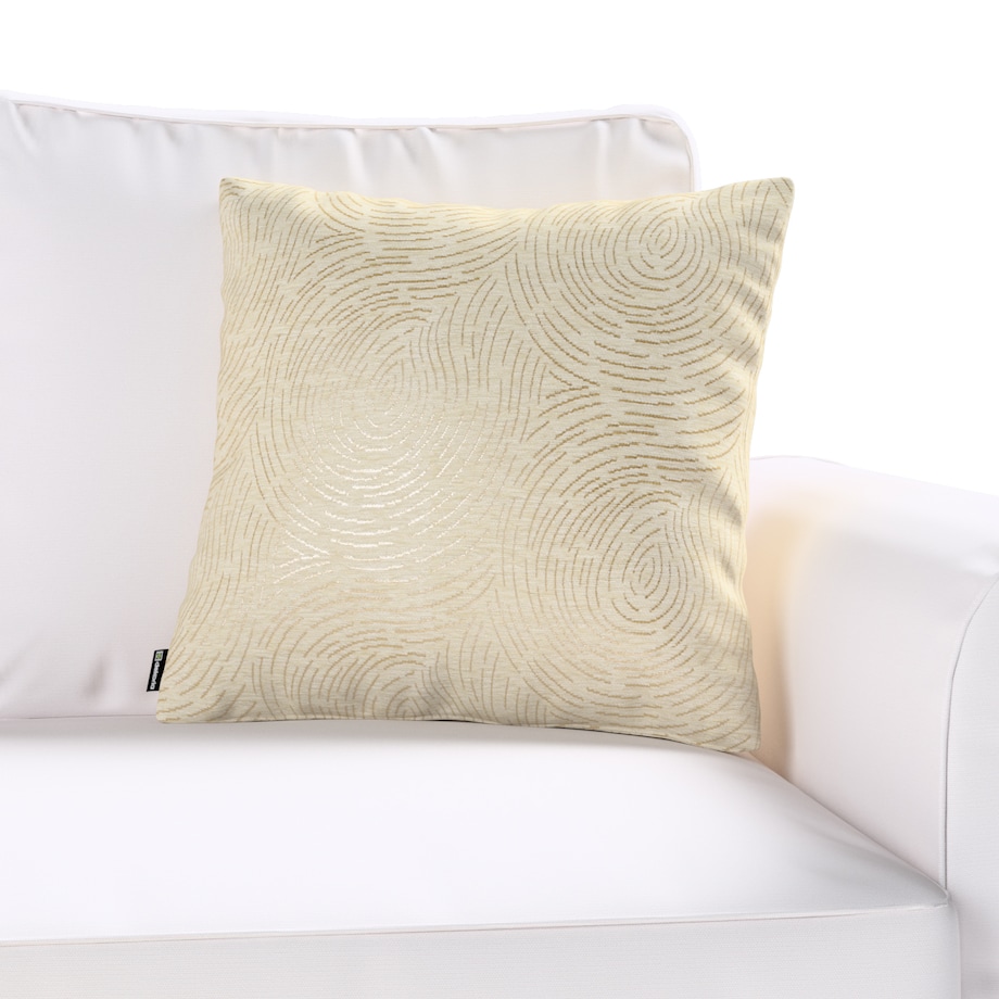 Poszewka Kinga na poduszkę 43x43 beżowo-złoty wzór