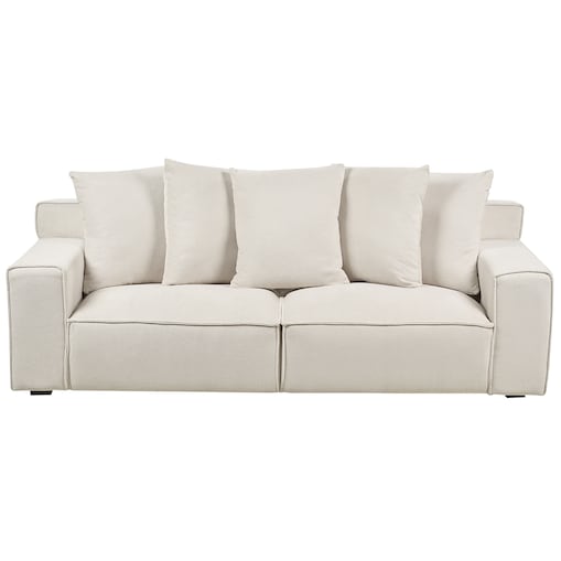 Sofa dla 3 osób VISKAN Szenil Złamana biel
