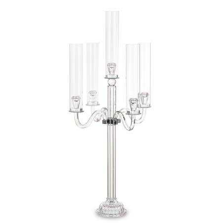 Świecznik szklany 5 ramienny 94x41x41 cm KANDELORO